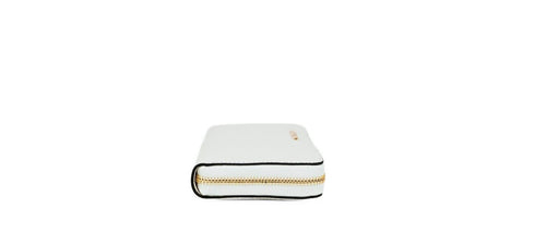 Michael Kors Jet Set Travel Large Optic White Gold Continental Wristlet Wallet